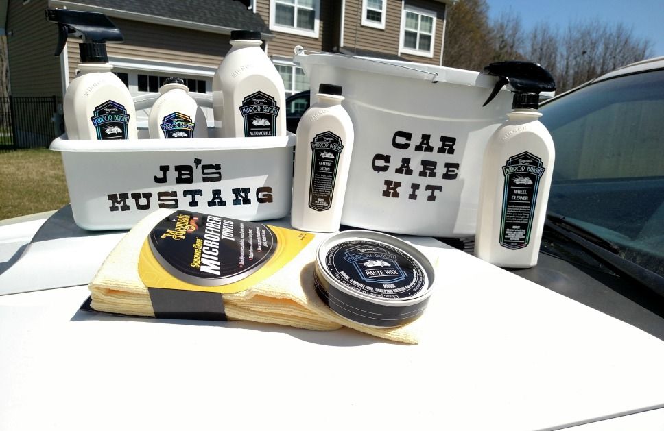 assortment of car care products
